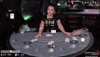 Emisión de Blackjack en vivo