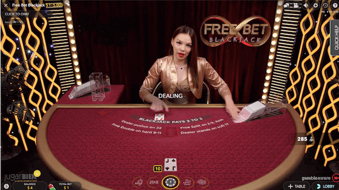 Emoción del blackjack en vivo