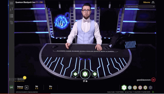 Ayuda al Jugador en Directo Blackjack